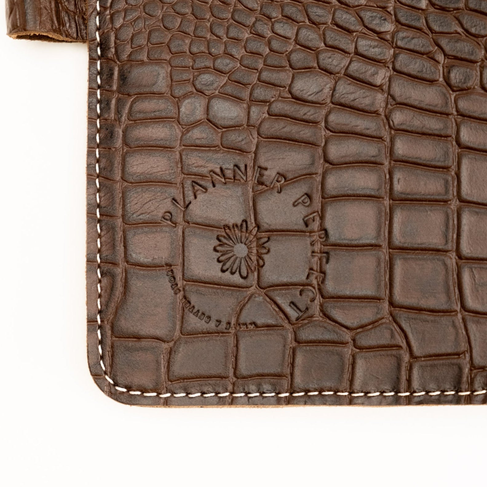 Everyday Organized Leather Travelers Notebook - Heritage Croc
