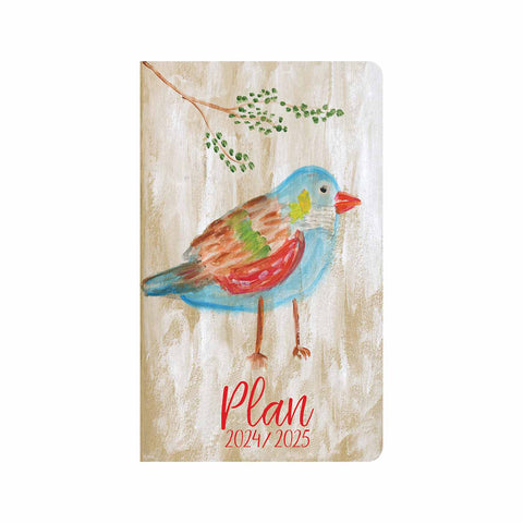 Bright Rainbow Bird 12 month Planner