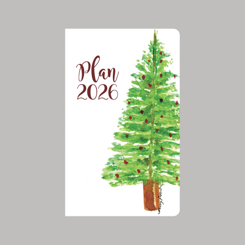 Christmas Tree in Watercolor 12 Month Planner