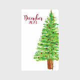 Christmas Tree in Watercolor Monthly Planner