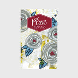 Grey & Blue Floral 12 month Planner