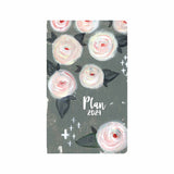 Grey Floral 12 Month Calendar Plan Book