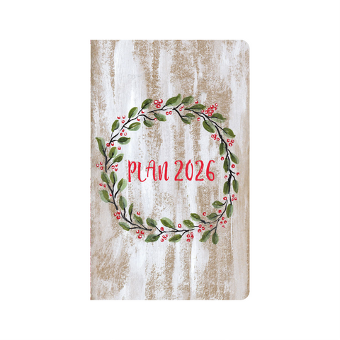 Holly Wreath 12 Month Planner