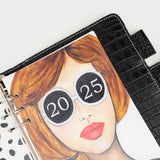 The Isabella A5 6-Ring Leather Binder