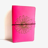 The Molly Everyday Organized Daisy Engraved Leather Traveler's Notebook