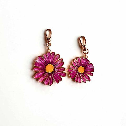 Pink Sunflower Charm