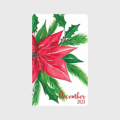 Red Poinsettia Monthly Planner
