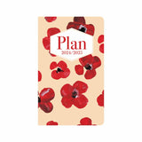 Red Poppies in Acrylic on Beige 12 month Planner