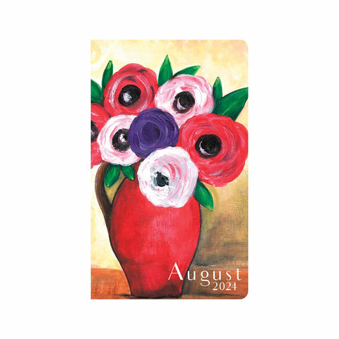 Red Vase Floral Monthly Planner