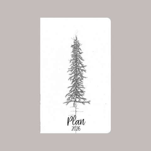 Vintage Pine Tree 12 Month Planner