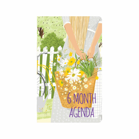 The Woman with Basket of Flowers 6 Month Agenda