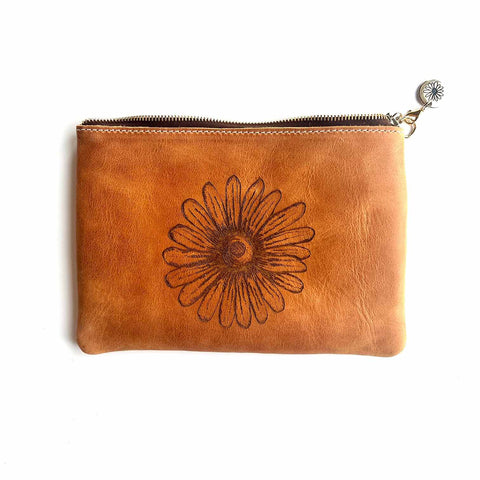 The Adele Daisy Engraved Everyday Leather Bag