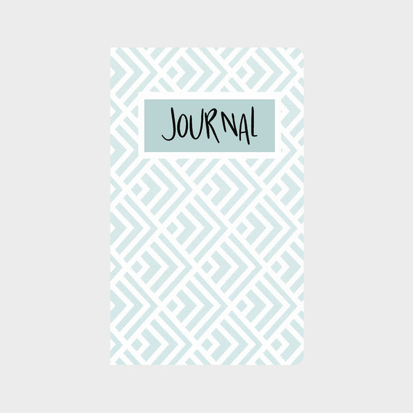 Baby Blue Geo Beauty Journal