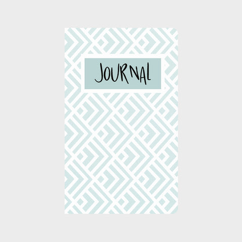 Baby Blue Geo Beauty Journal