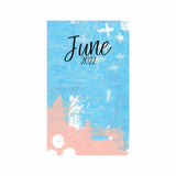Blue & Pink Abstract Art Planner