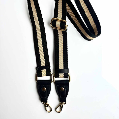 Mix & Match Black/Tan Adjustable Webbing Strap