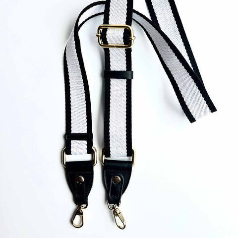 Mix & Match Black/White Adjustable Webbing Strap