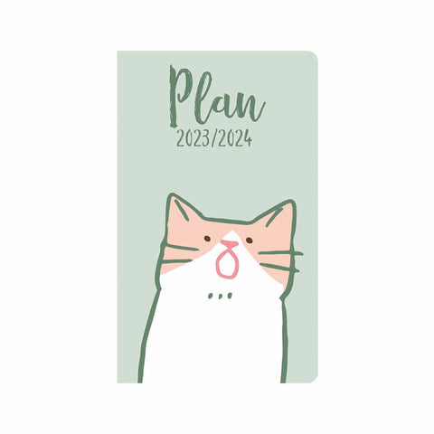 Kitty Shenanigans in Green 12 Month Planner