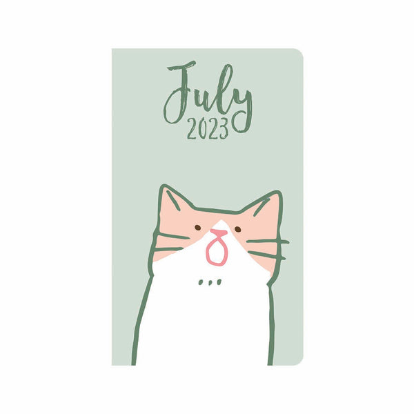 Kitty Shenanigans in Green Monthly Planner