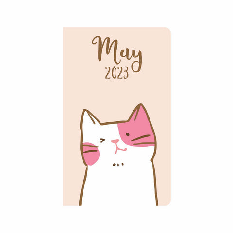 Kitty Shenanigans in Peach Monthly Planner