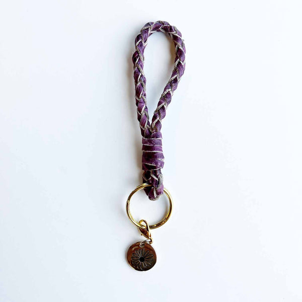 The Leilani Mulberry Braided Keychain