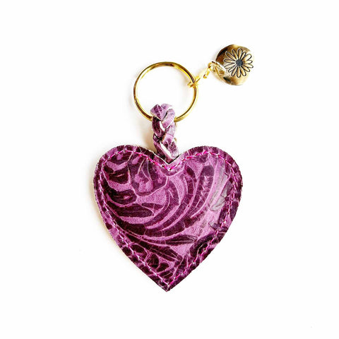The Leilani Mulberry Heart Keychain