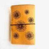 The Marigold Everyday Organized Daisy Bouquet Engraved Leather Traveler's Notebook