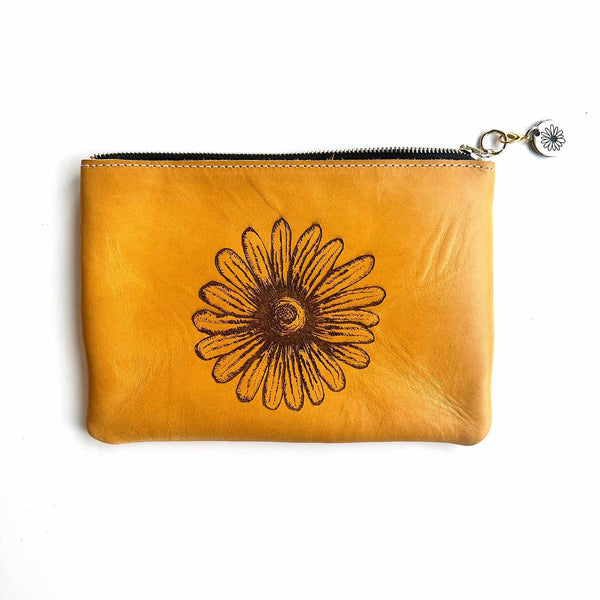 The Marigold Daisy Engraved Everyday Leather Bag