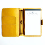 The Marigold Everyday Organized Daisy Engraved Leather Traveler's Notebook