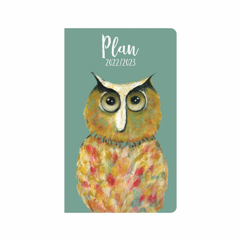 Mr. Owl on Teal 12 Month Planner