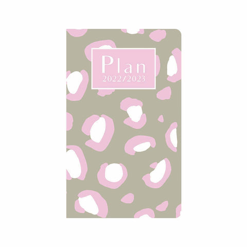 Pink & Grey Leopard 12 Month Planner