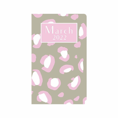 Pink & Grey Leopard Monthly Planner