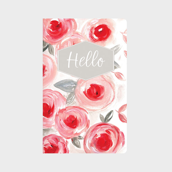 Pink & Grey Floral in Acrylic Journal