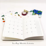 Grey Floral 12 Month Calendar Plan Book