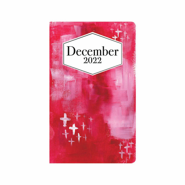 Red & White Abstract Art Planner