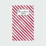 Red & White Stripe Planner