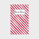 Red & White Stripe Journal