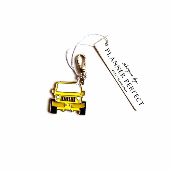 Yellow Jeep Charm