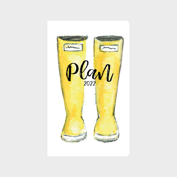 Yellow Rain Boots 12 month Planner