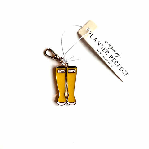 Yellow Rain Boots Charm